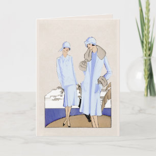 Flapper women holiday card