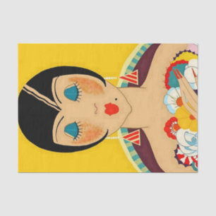 “Flappers and Flowers” Art Deco by Jose Carlos Tissue Paper