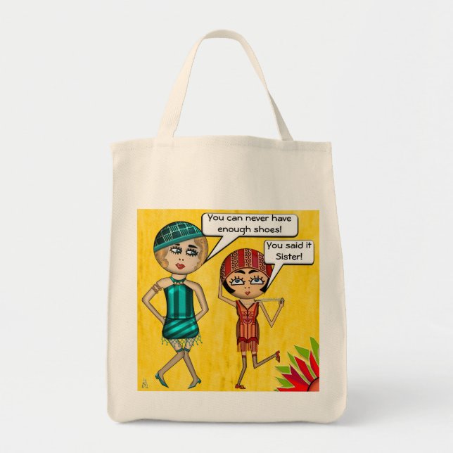 Flappers Shoe Bag (Canvas Tote) (Front)
