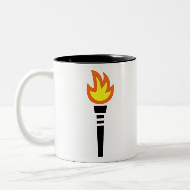 Flare or torch Two-Tone coffee mug (Left)