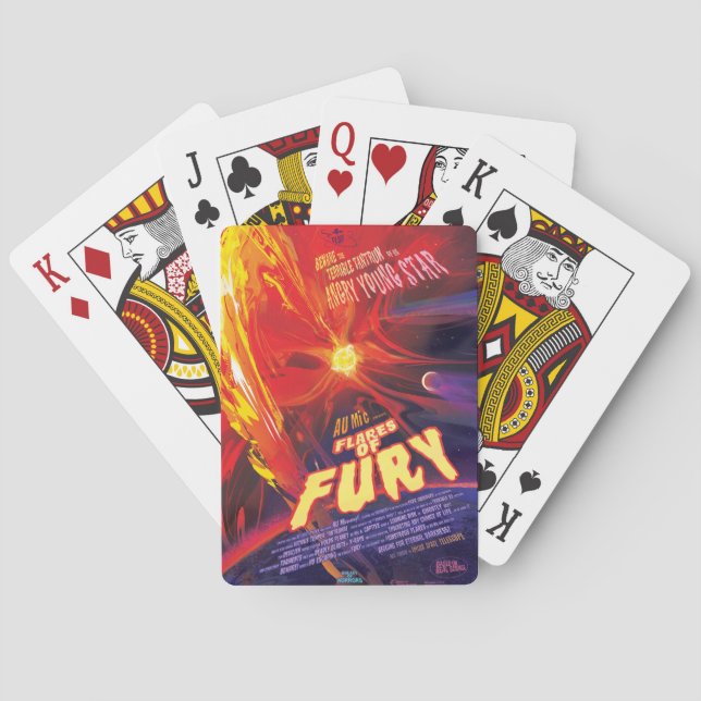 Flares Of Fury Poster, Au Microscopii. Playing Cards (Back)