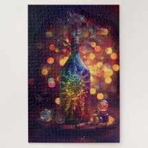 Flaschenfeuerwerk - Romantisches Silvester Puzzle