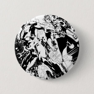 Flash and Green Lantern Panel 2 6 Cm Round Badge