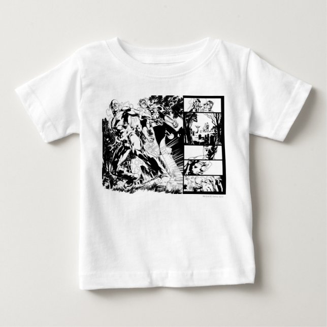 Flash and Green Lantern Panel 2 Baby T-Shirt (Front)