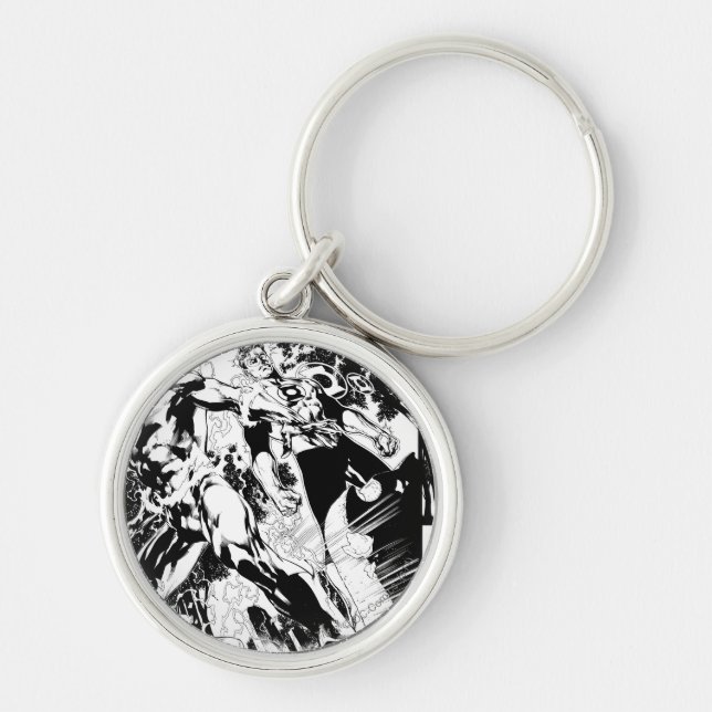 Flash and Green Lantern Panel 2 Key Ring (Front)
