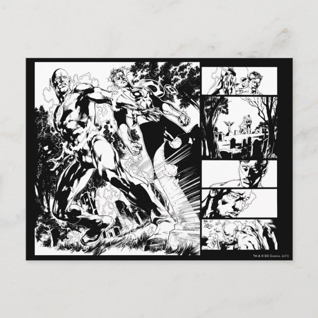 Flash and Green Lantern Panel 2 Postcard (Front)