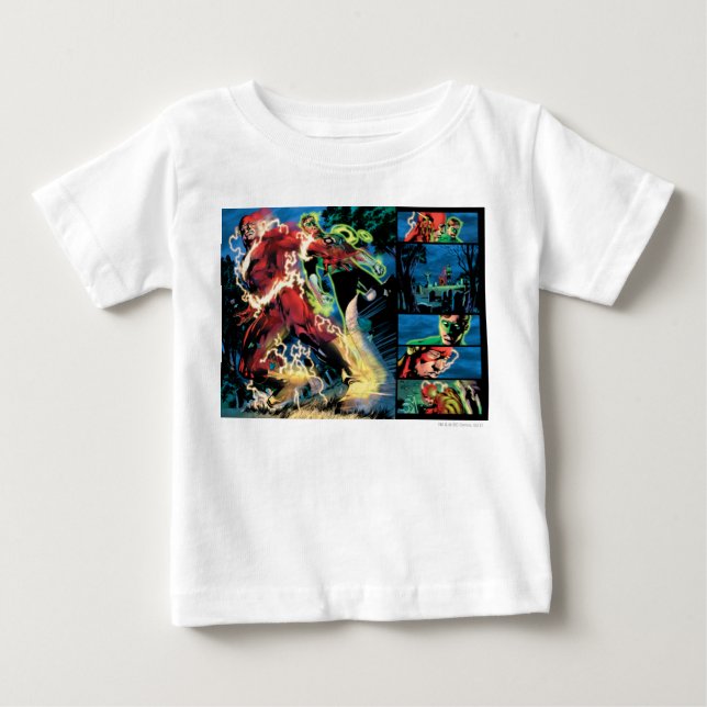 Flash and Green Lantern Panel Baby T-Shirt (Front)