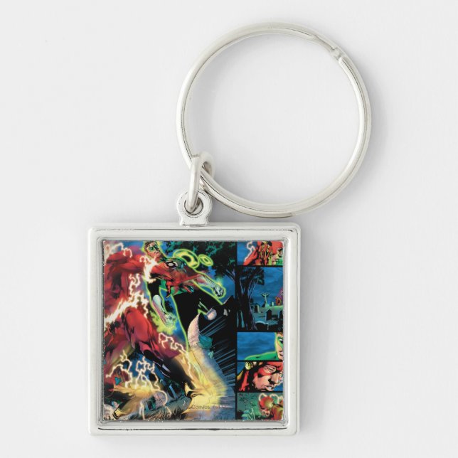 Flash and Green Lantern Panel Key Ring (Front)