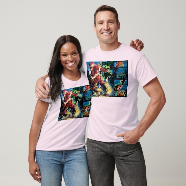 Flash and Green Lantern Panel T-Shirt (Unisex)