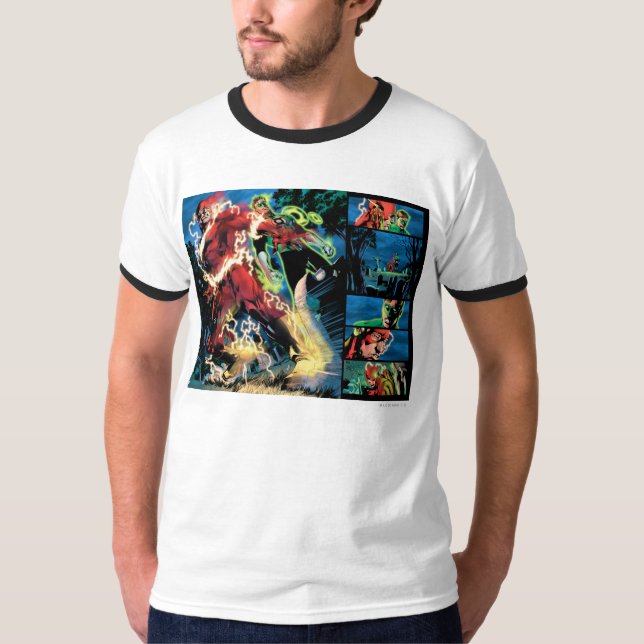 Flash and Green Lantern Panel T-Shirt (Front)