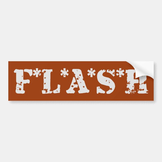 FLASH BUMPER STICKER (Front)