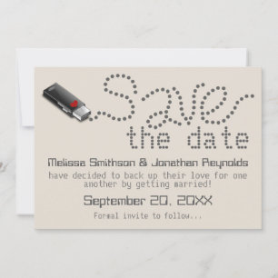Flash Drive Save the Date Announcement