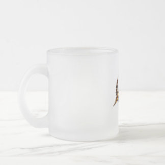 Flash inspired logo  frosted glass coffee mug