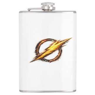 Flash inspired logo hip flask