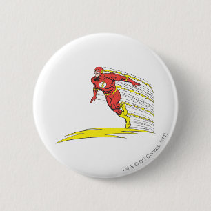 Flash Leaps Left 6 Cm Round Badge
