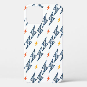 Flash. Lightning Bolts Seamless Pattern. Backgroun iPhone 12 Case