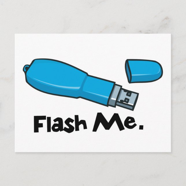 flash me flash drive design postcard (Front)