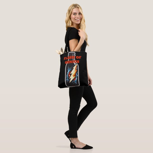 Flash of Genius Tote Bag (On Model)