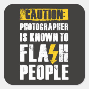 Flash People - Square Sticker