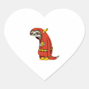 Flash Sloth Heart Sticker