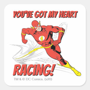 Flash - You've Got My Heart Racing Valentine Square Sticker