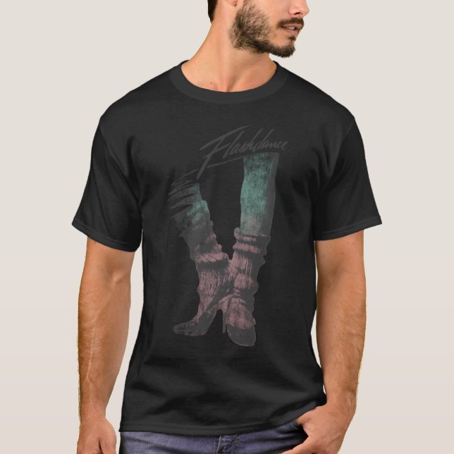 Flashdance Dancing Shoes Title Logo T-Shirt (Front)