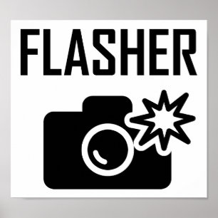 Flasher Funny Poster