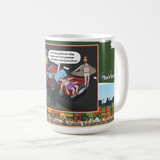 Flasher Violation | Literal Wordplay Humor Classic Coffee Mug (Front Right)