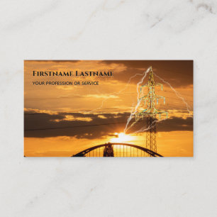Flashes of Lightning Electricity for electricians Business Card