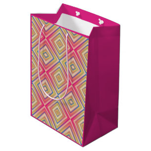 Flashes Of Pinks Alternative Diamond Pattern Medium Gift Bag
