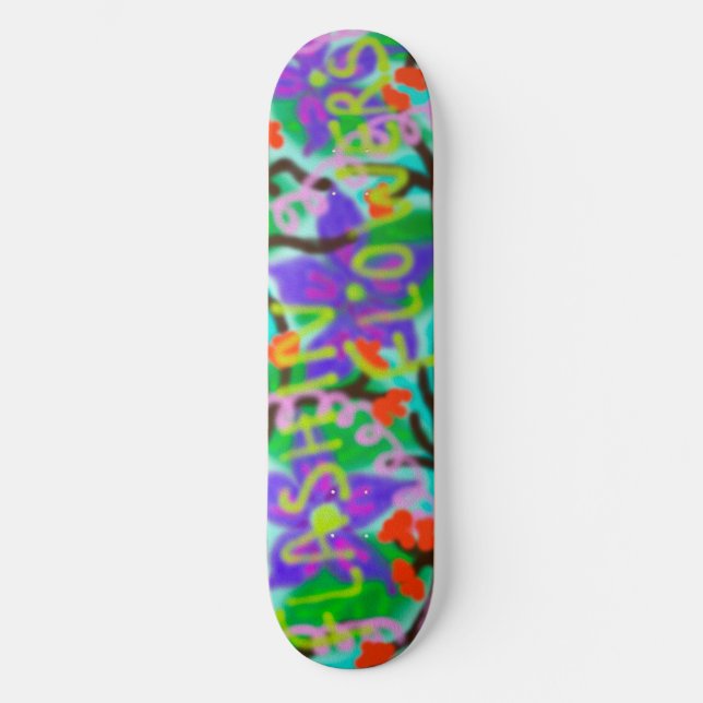 Flashin' Flowers Graffiti Skateboard (Front)