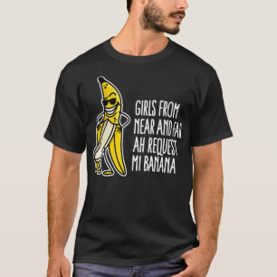Flashing banana drop challenge banana song cartoon T-Shirt