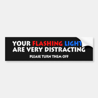 Flashing Lights Police Cops Highway Patrol Bumper Sticker