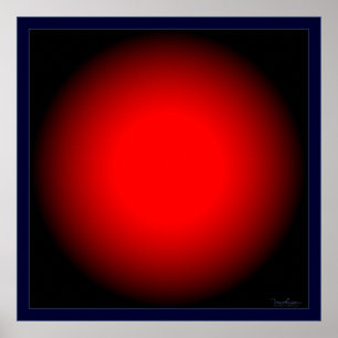 Flashing Red Bulb Optical Illusion Poster