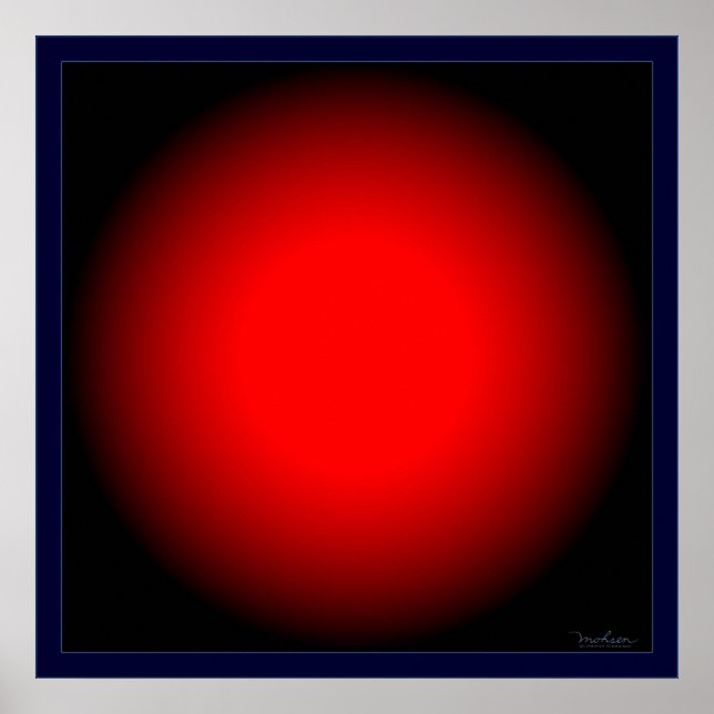 Flashing Red Bulb Optical Illusion Poster (Front)