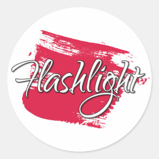 Flashlight Classic Round Sticker