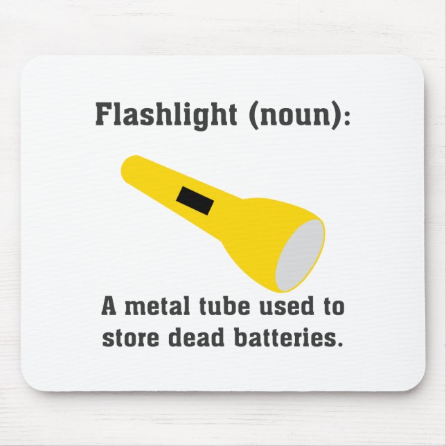 Flashlight definition funny t-shirts and more. mouse mat (Front)
