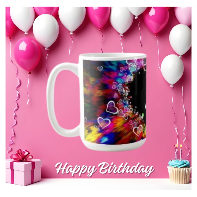 Flashy Cute Heart Design Explosion Coffee Mug (Creator Uploaded)