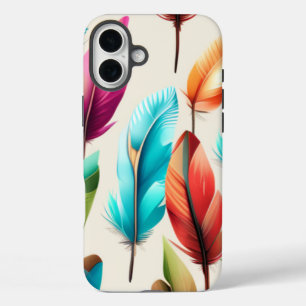 Flashy Feathers iPhone 16 Plus Case
