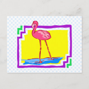 Flashy Flamingo Postcard