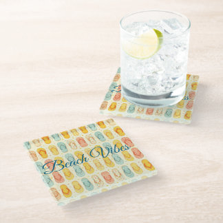 Flashy Flip-flops Glass Coaster