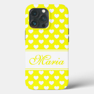Flashy Lemon Yellow iPhone Cover With Your Name