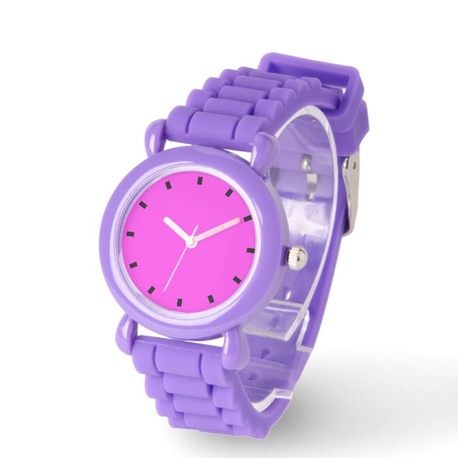 Flashy Lilac And Pink Childrens'   Watch (Angle)