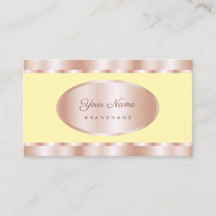 Flashy Rose Gold Effect with Light Yellow Colour Business Card