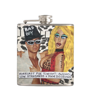FLASK-FORECAST FOR TONIGHT: ALCOHOL, LOW STANDARDS HIP FLASK