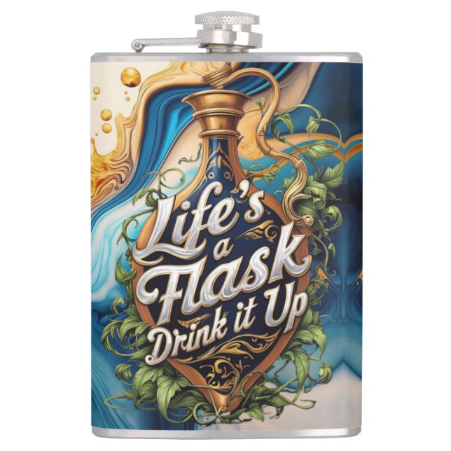 Flask Forward to Fun - Motivation to drink - funny (Front)