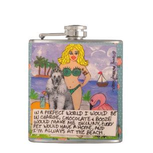 Flask- In a perfect world I would be in charge, ch Hip Flask