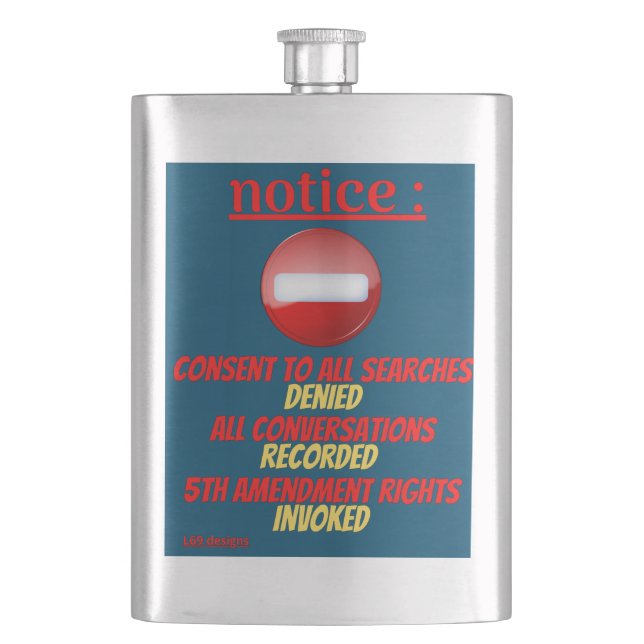flask  "NOTICE..." (Front)