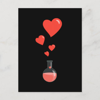 Flask of Hearts Science Pheromones Postcard