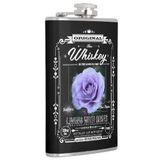FLASK_Rosa Blue Bajou Hip Flask